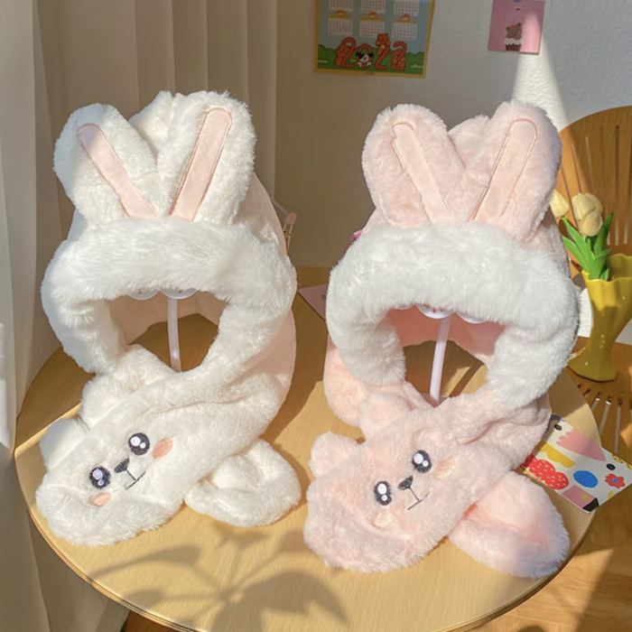 Bunny Kids Winter Hat with Scarf