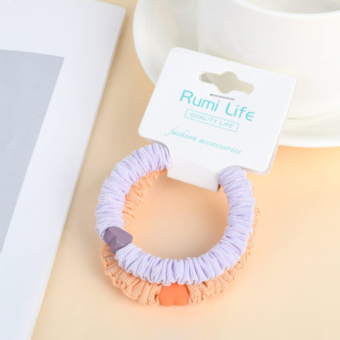 Heart Ruffled Hair Ties for Kids
