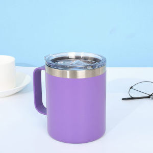 12oz Cafe Mug with Lid - Violet