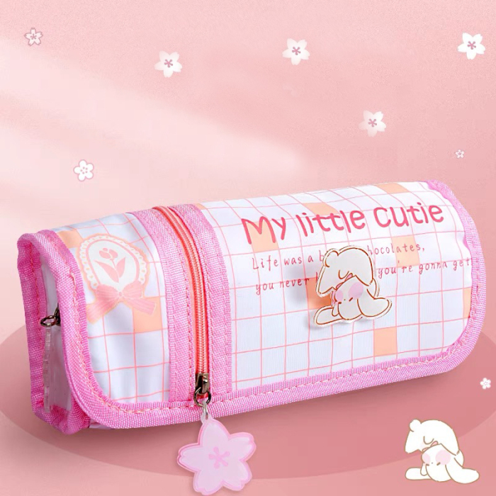 Lovely Bunny Flip Pencil Case
