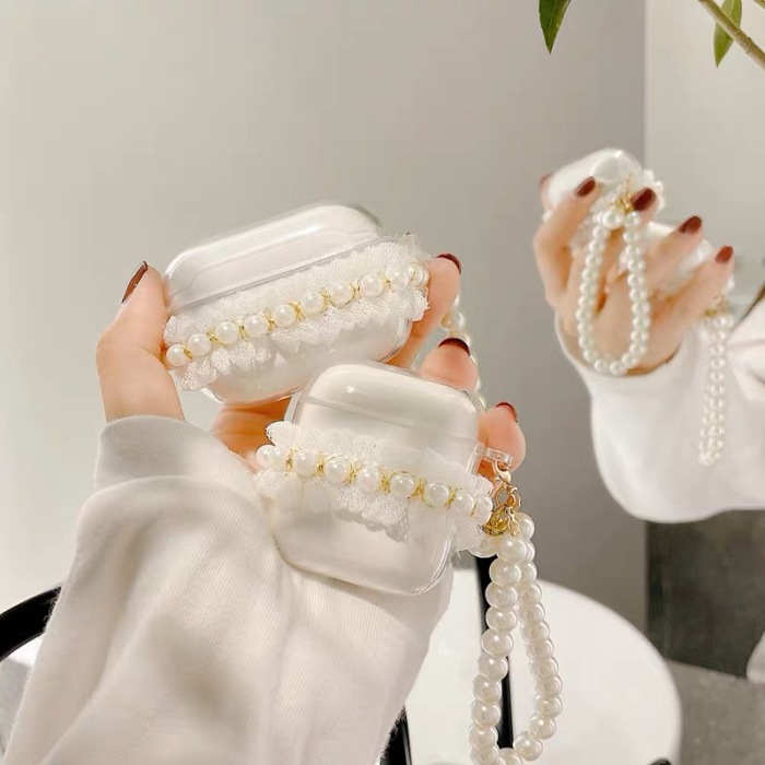 Airpod 1/2 Case with Lace&Pearl Bracelet