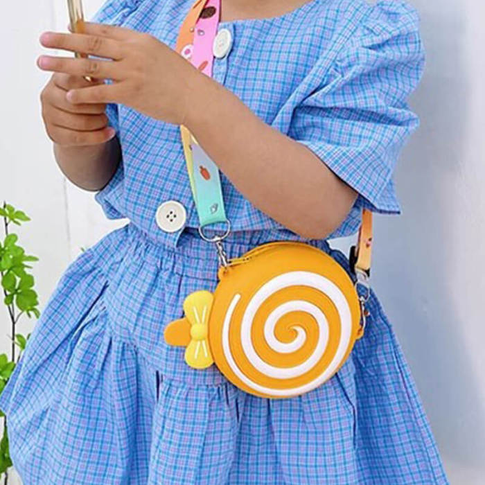 Kids Lollipop-Shaped Small Silicone Crossbody Bag
