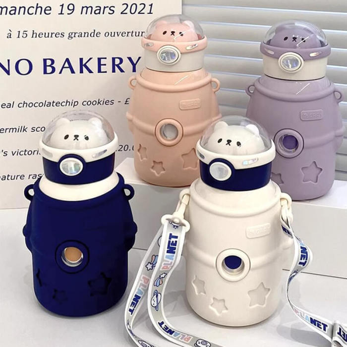 Astronaut Bear Thermos Sippy Cup 17oz