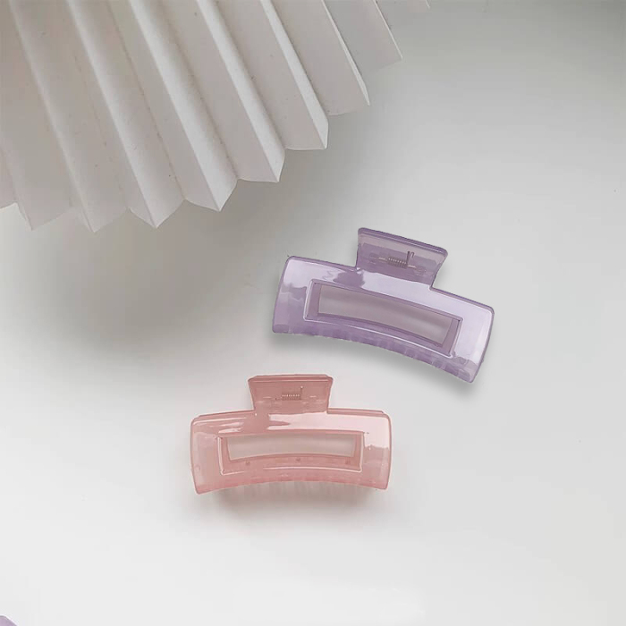 Clear Square Hair Claw Clip