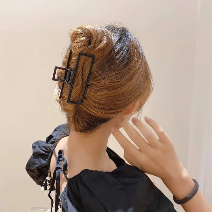 Metal Rectangle Hair Claw Clip-Large Size