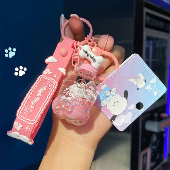 Dog Bottle Keychain