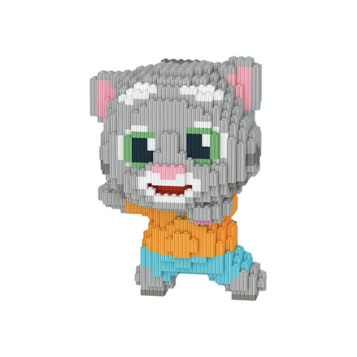 Cat Building Block-Gray, Large Size