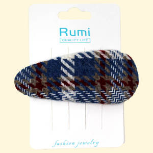 Plaid Fabric Hairpin