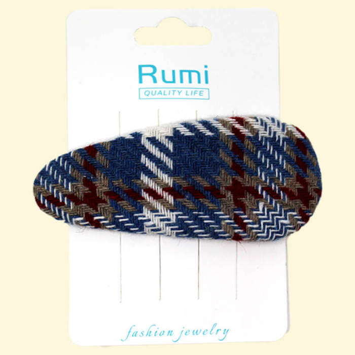 Plaid Fabric Hairpin