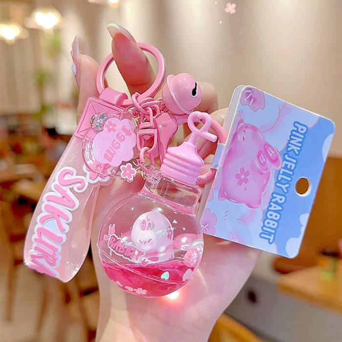 Cute Bulb Bunny Keychain