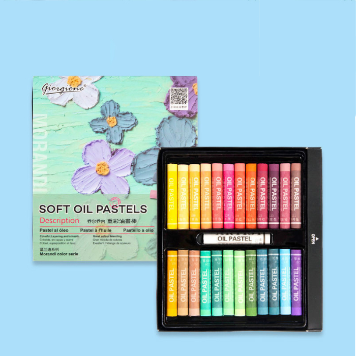 24-Color Floral Element Heavy Oil Pastels
