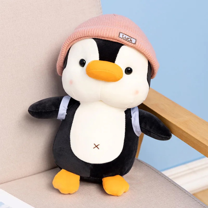 Penguin Plush Toy with Backpack 8.3 Inches