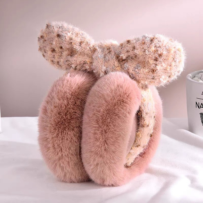 Winter Earmuff Detachable Big Bowknot Ear Warmers