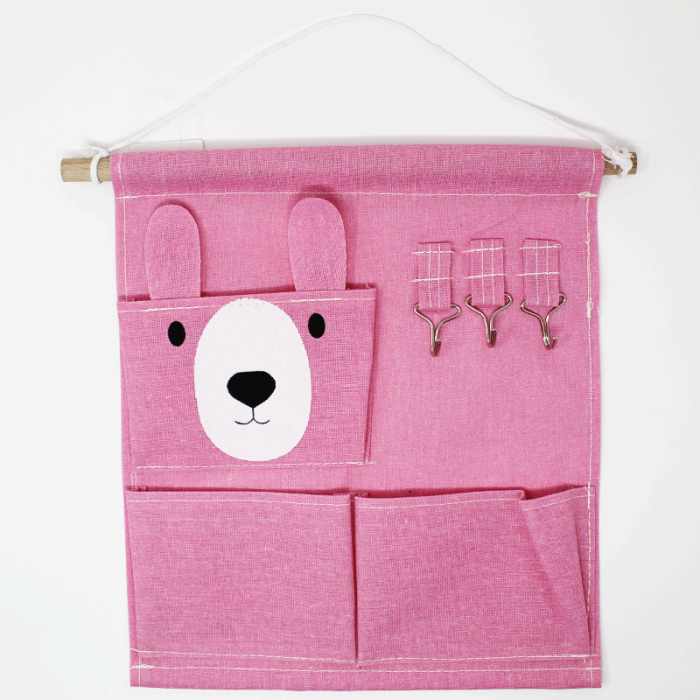 Bear Non-woven Fabric Hanging Storage Bag