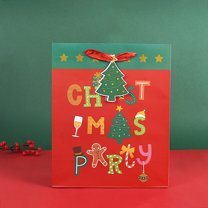 Happy Christmas Gift Bag, Large Vertical