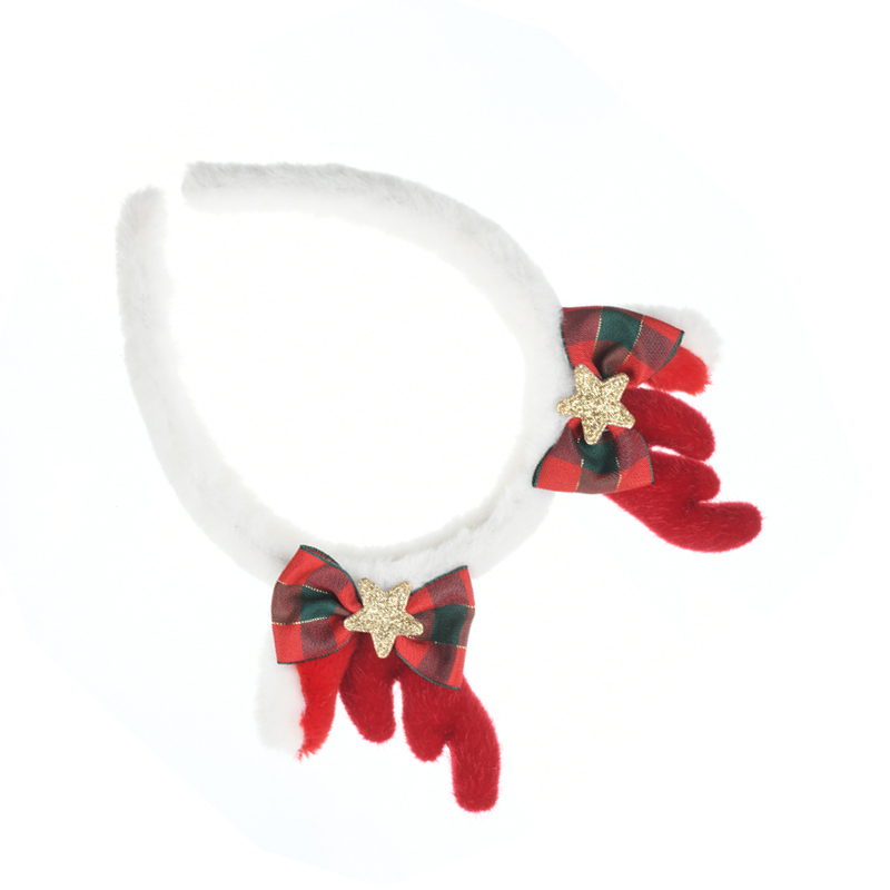 Christmas Reindeer Headband Girls Fluffy - Rumi Headbands Life