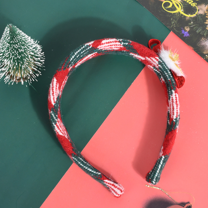 Classic Plaid Christmas Headband for Kids and Adults