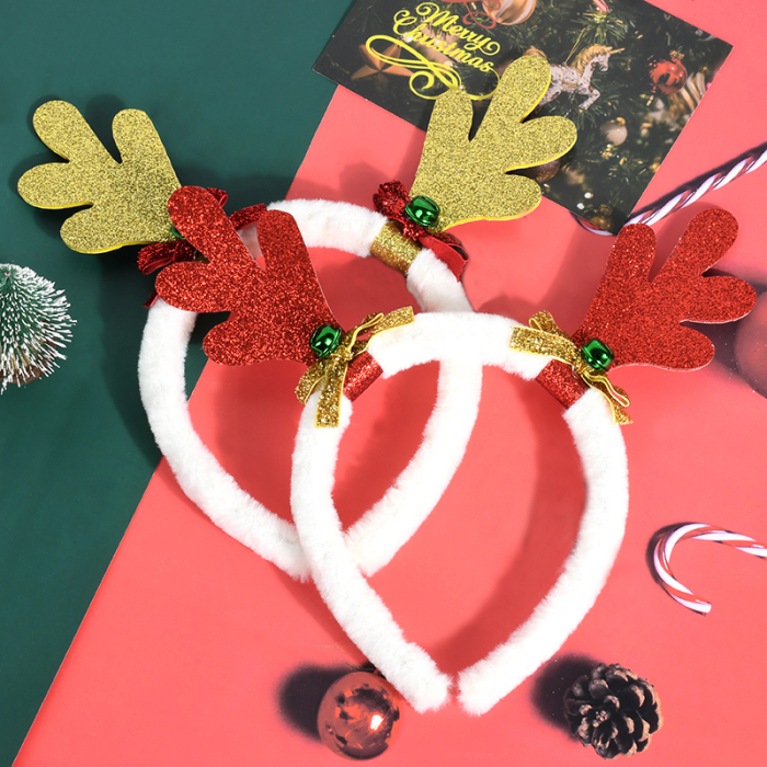 Girls Christmas Headbands with Antler &Jingle Bell