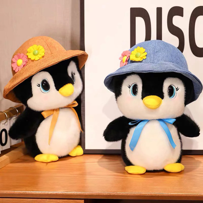 Flower Hat Penguin Stuffed Toy 8.3Inch