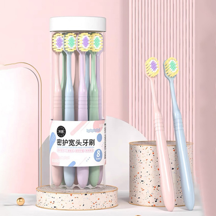 Wide Head Toothbrush Set 8pcs