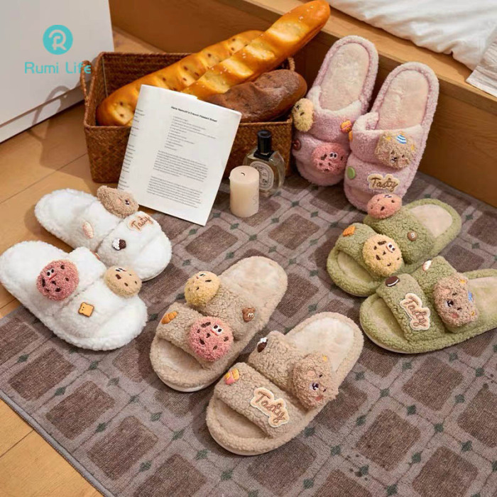 Cookie Bear Winter Women Slippers